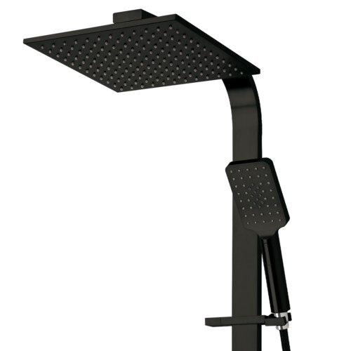 Eclipse Double Head Shower (Square) - Matte Black
