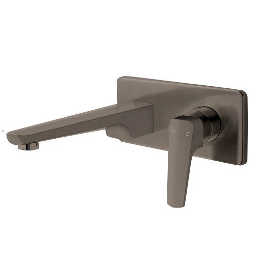 Eclipse Wall Mounted Basin Mixer - Brushed Gunmetal (PVD)