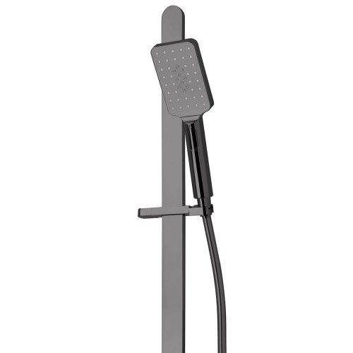 Eclipse Slide Shower (Square) – 3 Function - Mirrored Black (PVD)