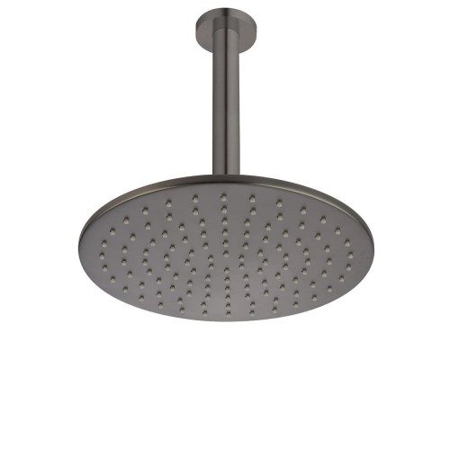 Voda Shower Drencher (Round) – Ceiling Mount - Brushed Gunmetal (PVD)