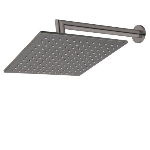 Voda Shower Drencher (Square) – Wall Mount - Brushed Gunmetal (PVD)