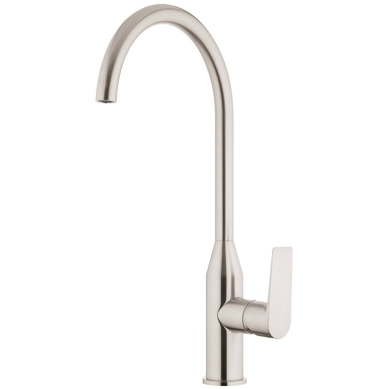 Olympia Gooseneck Sink Mixer - Brushed Nickel (PVD)
