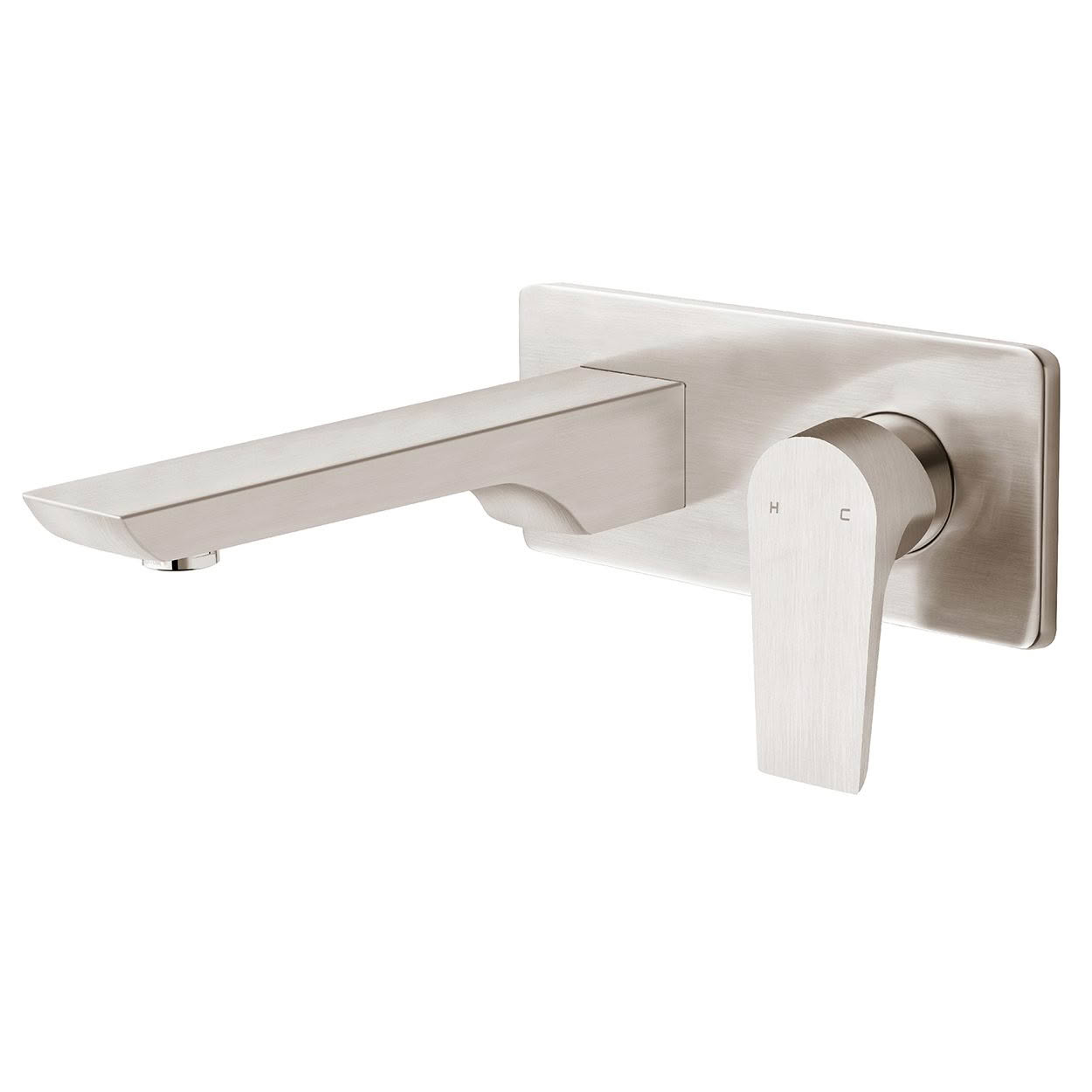 Olympia Wall Mounted Basin Mixer - Brushed Nickel (PVD)