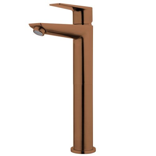 Olympia Basin Mixer – High Rise - Brushed Copper (PVD)
