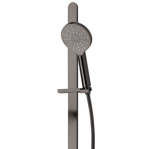Olympia Slide Shower (Round) – 3 Function - Brushed Gunmetal (PVD)