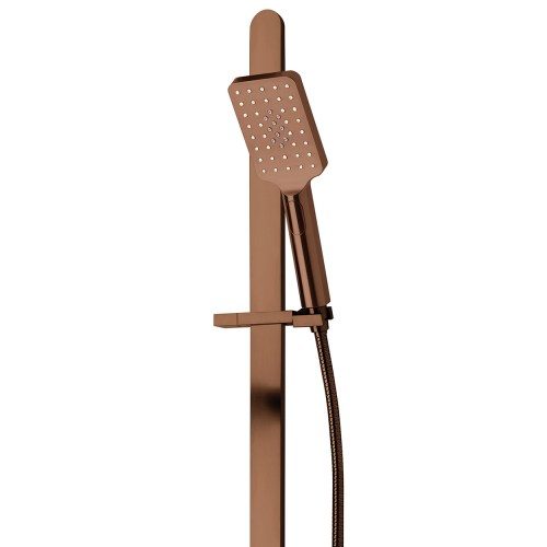 Olympia Slide Shower (Square) – 3 Function - Brushed Copper (PVD)