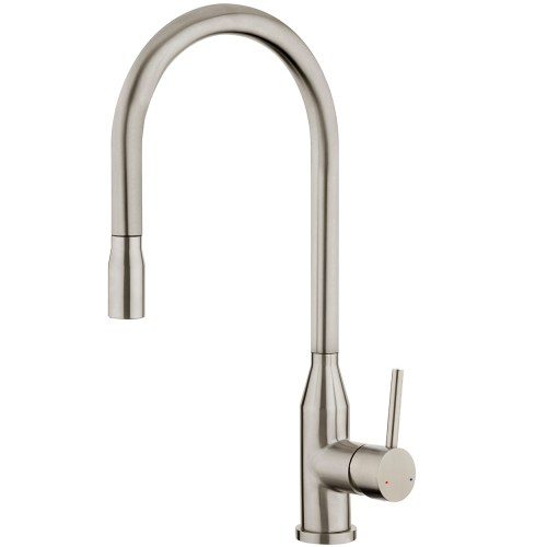 Minimal Stainless Pull Down Sink Mixer - Brushed Stainless (304)