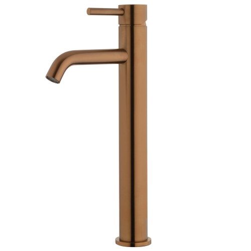 Storm High Rise Basin Mixer - Brushed Copper (PVD)