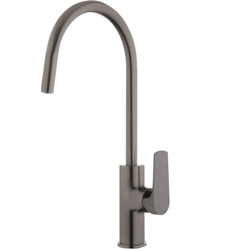Tide Gooseneck Sink Mixer - Brushed Gunmetal (PVD)