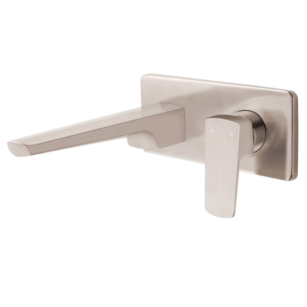 Tide Wall Mounted Basin Mixer - Brushed Nickel (PVD)