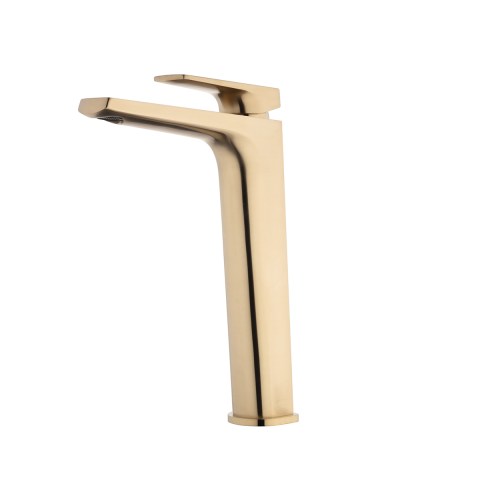 Tide High Rise Basin Mixer - Brushed Brass (PVD)